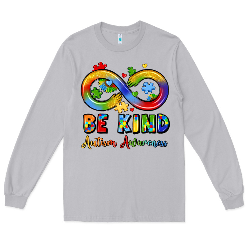 Be Kind Autism Awareness Infinity Symbol Long Sleeve Tee by LillyAllenDesigns | Teevron