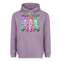 Lavender What's up peeps Easter bunnies Easter Day Heavyweight Hoodie - CowGirlArtShop