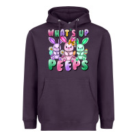 Plum What's up peeps Easter bunnies Easter Day Heavyweight Hoodie - CowGirlArtShop