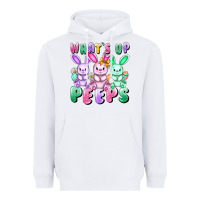 White What's up peeps Easter bunnies Easter Day Heavyweight Hoodie - CowGirlArtShop