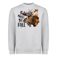 Heather Grey It Moose Be Fall Heavyweight Sweatshirt - LillyAllenDesigns