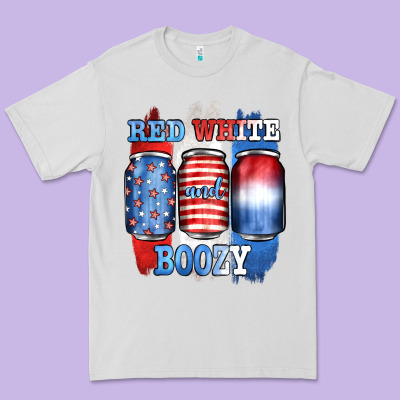 Red White And Boozy Premium Tee Designed By Jahusdesignshop