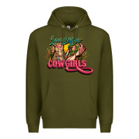 Army Green Long life Cowgirls Premium Hoodie - HowdyJamesFarm