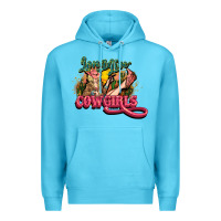 Ocean Blue Long life Cowgirls Premium Hoodie - HowdyJamesFarm