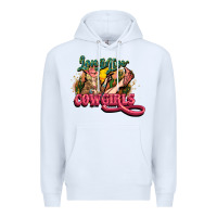 White Long life Cowgirls Premium Hoodie - HowdyJamesFarm