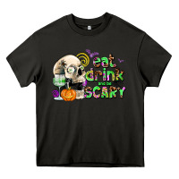 Asphalt eat drınk and be scary Heavy Core Tee - AdoDesignShop