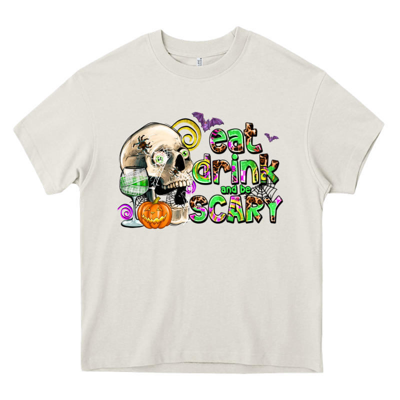 Eat Drınk And Be Scary Heavy Core Tee by AdoDesignShop | Teevron