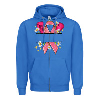 Personalized Breast Cancer Ribbon Zipper Hoodie | Teevron