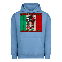 Pigment Pebble Blue mexican messy bun mamacita Urban Hoodie - BundleAndBundleShop
