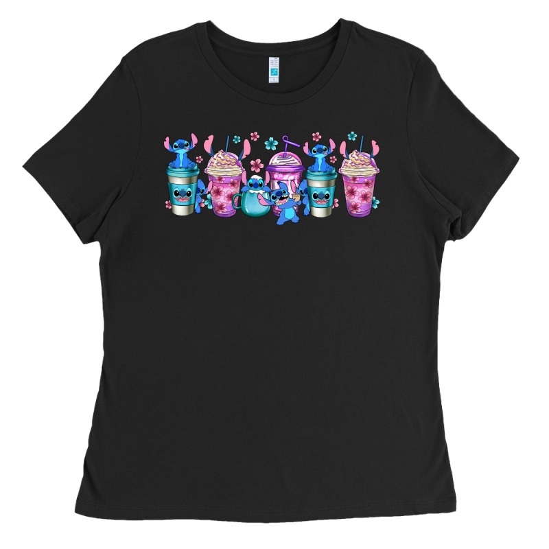Stitch Coffee Cups Libbey Glass Ladies Tee by Jasminsmagicworld | Teevron