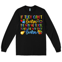 Black if they can't learn the way we teach teach the  wa Long Sleeve Tee - LillyAllenDesigns