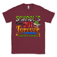 Burgundy schools out forever Classic Tee - NancyCooperArtShop
