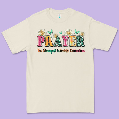 Prayer The Strongest Wireless Connection Premium Tee Designed By Jahusdesignshop