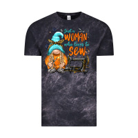 Cloud Black just a woman who loves to sew Vintage Tee - NancyCooperArtShop