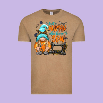 Just A Woman Who Loves To Sew Vintage Tee Designed By Nancycooperartshop