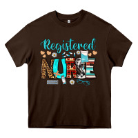 Chocolate Brown registered nurse Heavy Core Tee - BundleAndBundleShop