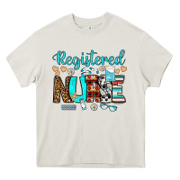 Cream registered nurse Heavy Core Tee - BundleAndBundleShop