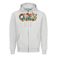 Dove Grey Cozy vibes Zipper Hoodie - NancyCooperArtShop