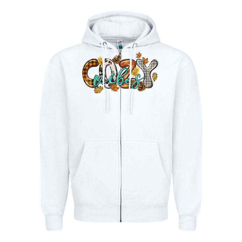 Cozy Vibes Zipper Hoodie by NancyCooperArtShop | Teevron