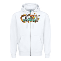 White Cozy vibes Zipper Hoodie - NancyCooperArtShop