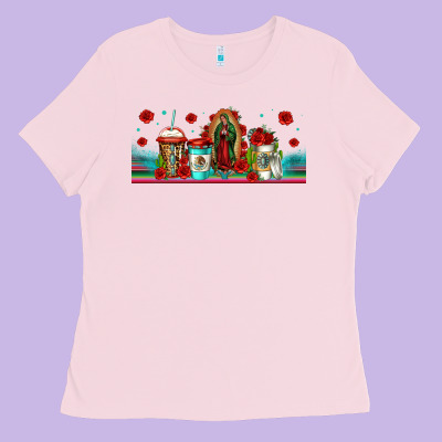 Lady Of Guadalupe Coffee Cups Libbey Glass Ladies Tee Designed By Jasminsmagicworld