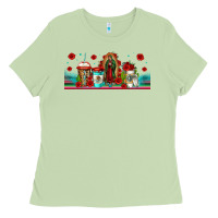 Matcha lady of guadalupe coffee cups libbey glass Ladies Tee - Jasminsmagicworld