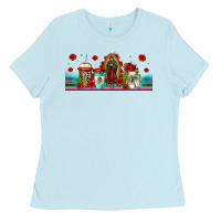 Baby Blue lady of guadalupe coffee cups libbey glass Ladies Tee - Jasminsmagicworld