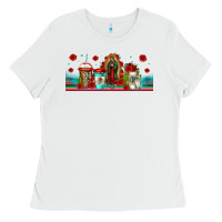 White lady of guadalupe coffee cups libbey glass Ladies Tee - Jasminsmagicworld