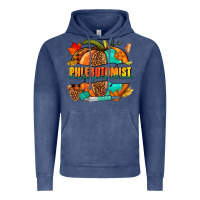 Vintage Denim Phlebotomist pumpkin Vintage Hoodie - NancyCooperArtShop