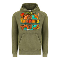 Vintage Olive Phlebotomist pumpkin Vintage Hoodie - NancyCooperArtShop