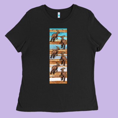 Dinosaur Parasaurolophus Pen Wrap Ladies Tee Designed By Artiststas