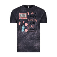 Cloud Black she works willingly with her hands Vintage Tee - MaliasSmallBusiness