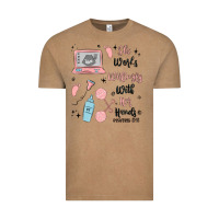 Vintage Coffee she works willingly with her hands Vintage Tee - MaliasSmallBusiness
