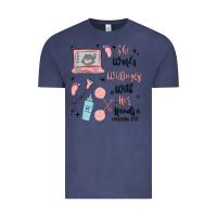 Vintage Denim she works willingly with her hands Vintage Tee - MaliasSmallBusiness