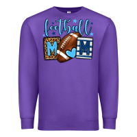Football Mom Blue Team Color  Mother's Day Premium Sweatshirt | Teevron