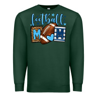 Sports Green Football mom blue team color  mother's day Premium Sweatshirt - HowdyJamesFarm