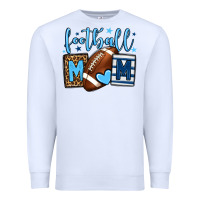 White Football mom blue team color  mother's day Premium Sweatshirt - HowdyJamesFarm