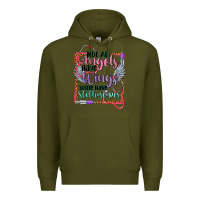 Army Green cowgirl not all angels have wings Premium Hoodie - CowGirlArtShop