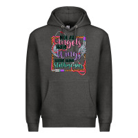 Charcoal Heather cowgirl not all angels have wings Premium Hoodie - CowGirlArtShop