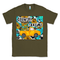 Army Green country roads take me home Classic Tee - MaliasSmallBusiness