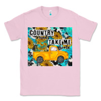 Bubblegum Pink country roads take me home Classic Tee - MaliasSmallBusiness