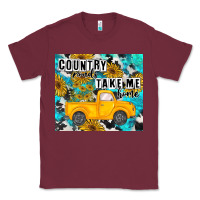 Burgundy country roads take me home Classic Tee - MaliasSmallBusiness