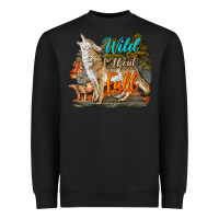 Black Wild About Fall Coyote Heavyweight Sweatshirt - LillyAllenDesigns