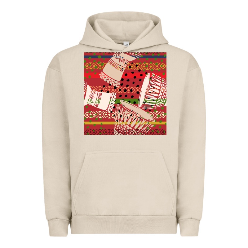 African Drum Colorful Seamless Pattern Urban Hoodie by BundleAndBundleShop | Teevron