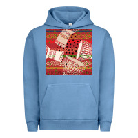Pigment Pebble Blue african drum colorful seamless pattern Urban Hoodie - BundleAndBundleShop