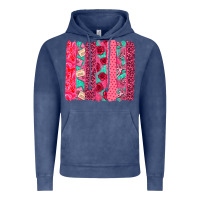 Vintage Denim valentines day brushstroke Vintage Hoodie - NancyCooperArtShop