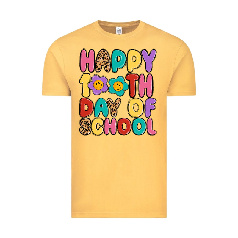 Happy 100 Th Day Of School Vintage Tee by MaliasSmallBusiness | Teevron