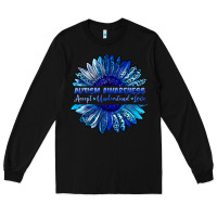 Black autism awareness accept understand love blue Long Sleeve Tee - LillyAllenDesigns