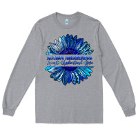 Heather Grey autism awareness accept understand love blue Long Sleeve Tee - LillyAllenDesigns