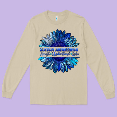 Autism Awareness Accept Understand Love Blue Long Sleeve Tee Designed By Lillyallendesigns